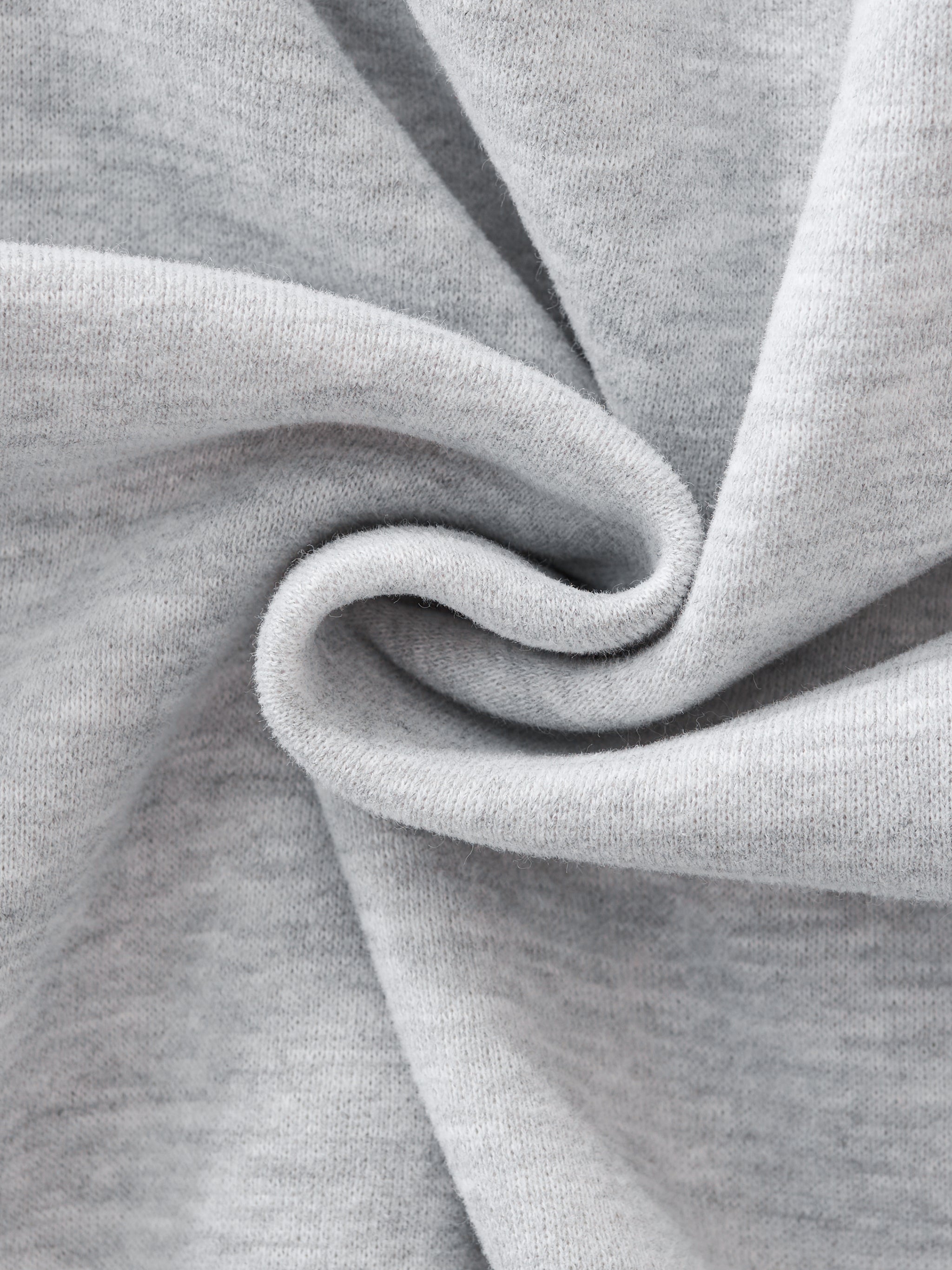 Contrast-Stitched Boxy Fleece Hoodie