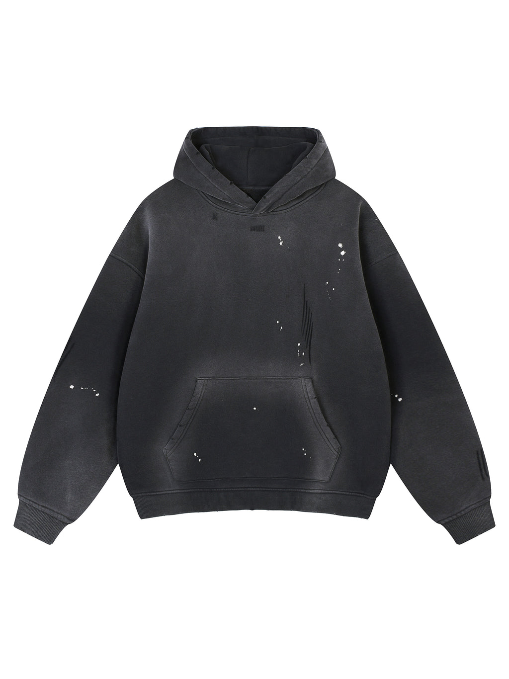 Vintage Washed Frayed Fleece Hoodie