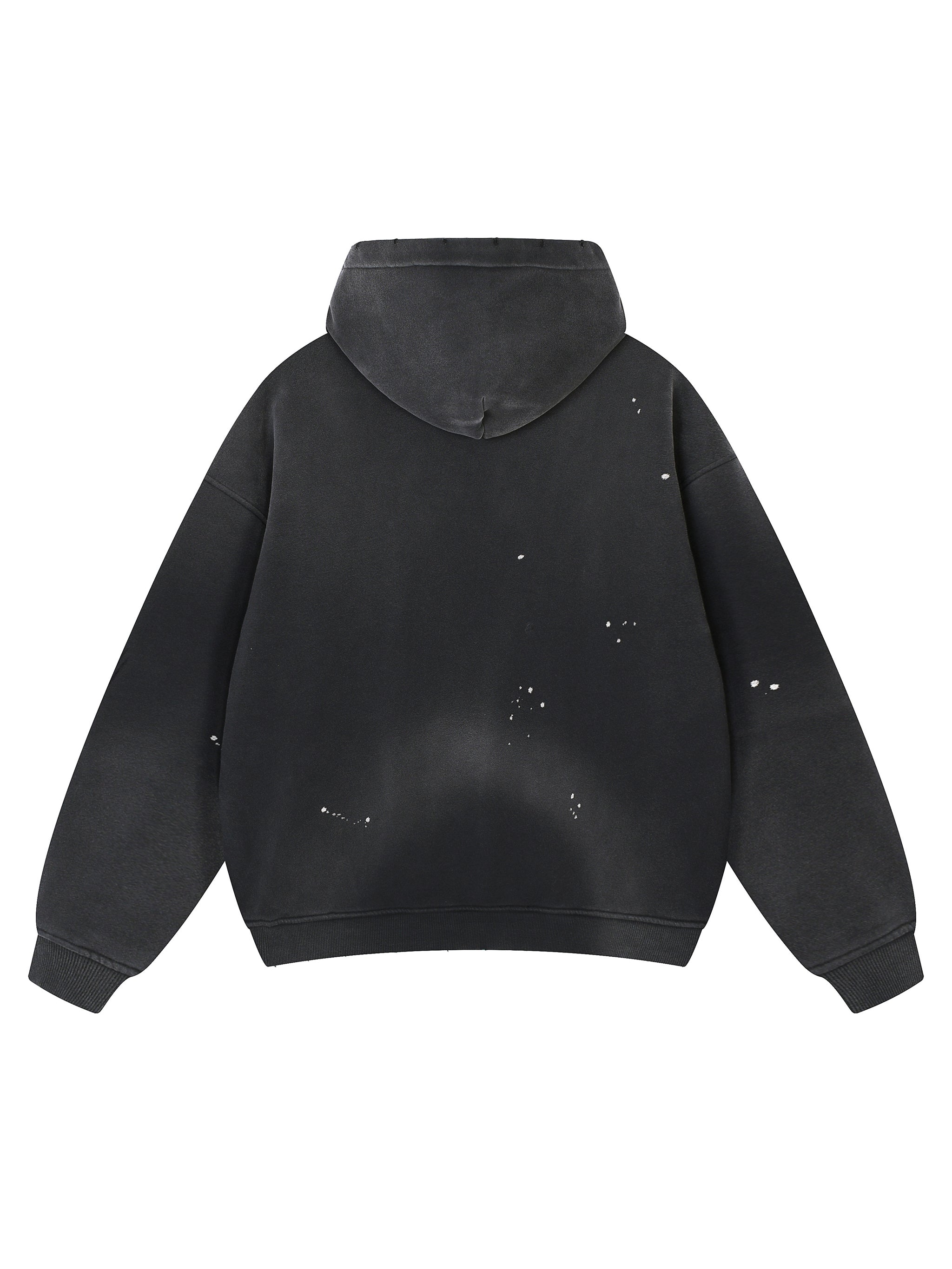 Vintage Washed Frayed Fleece Hoodie